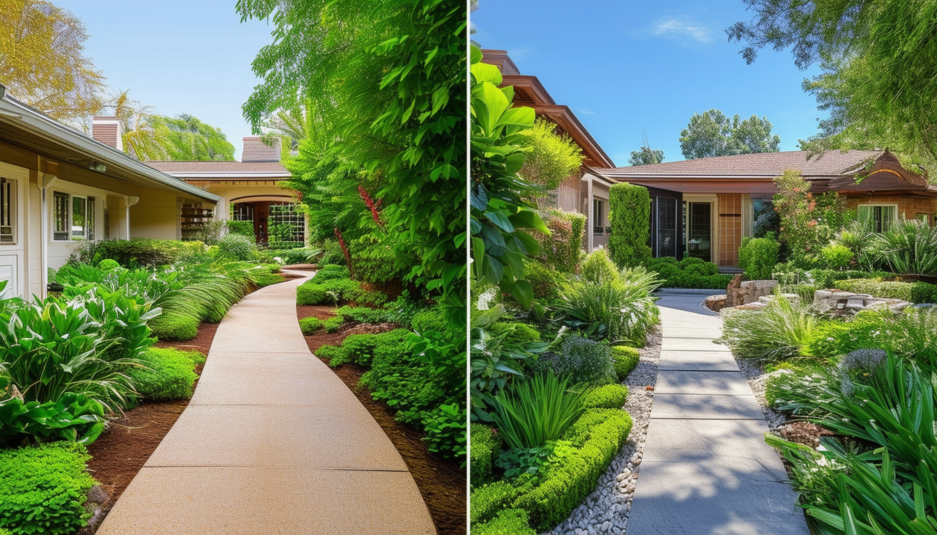 A stunning before-and-after photo showcasing a res